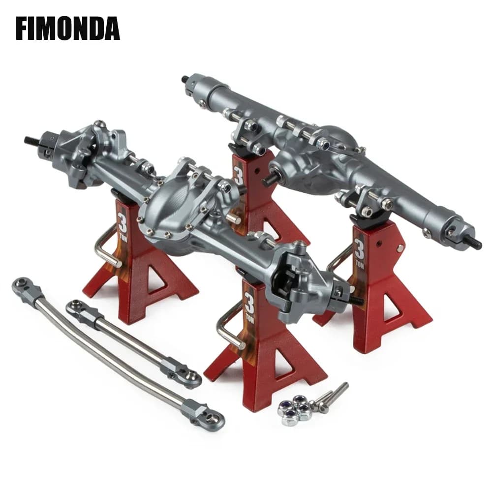 Assale posteriore anteriore in alluminio CNC integrato con ingranaggio conico opzionale Supporto SOA per 1/10 RC Crawler Rig SCX10 II Element Enduro CC01