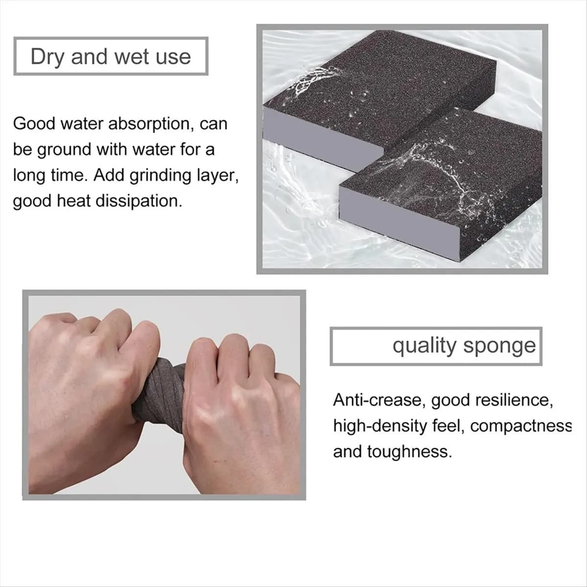 【TODAY-BUY】12Pcs Sanding Sponge 220 Grit Fine Sanding Blocks for Drywall Metal Wood Washable and Reusable