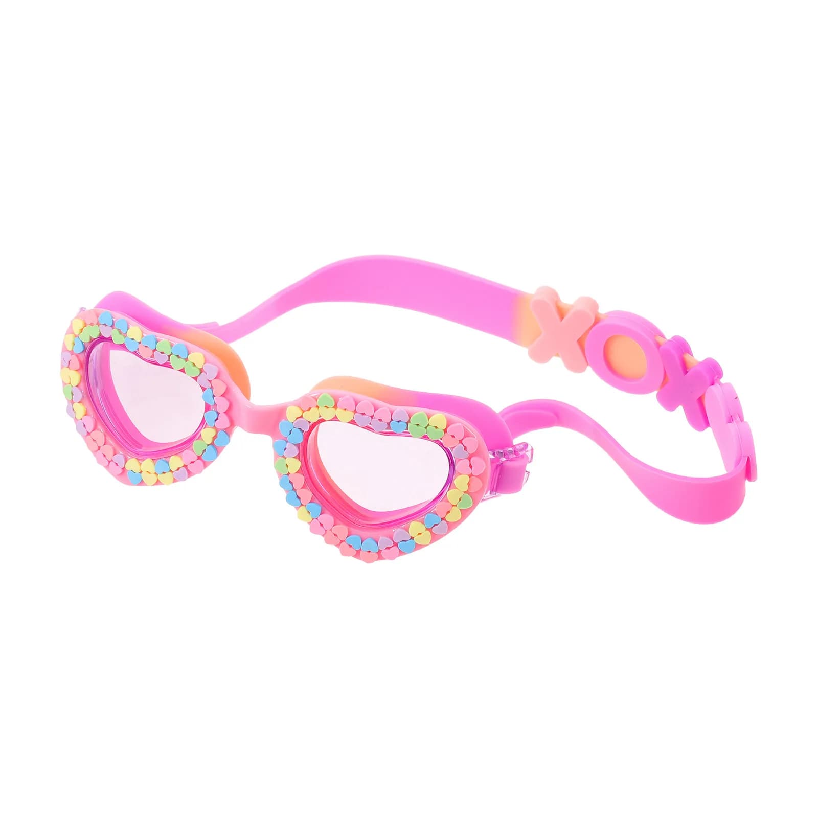 Kids Swim Goggles Waterproof Cute Heart Design Anti-Fog Goggles Clear Vision Swimming Glasses Pool Water Activities