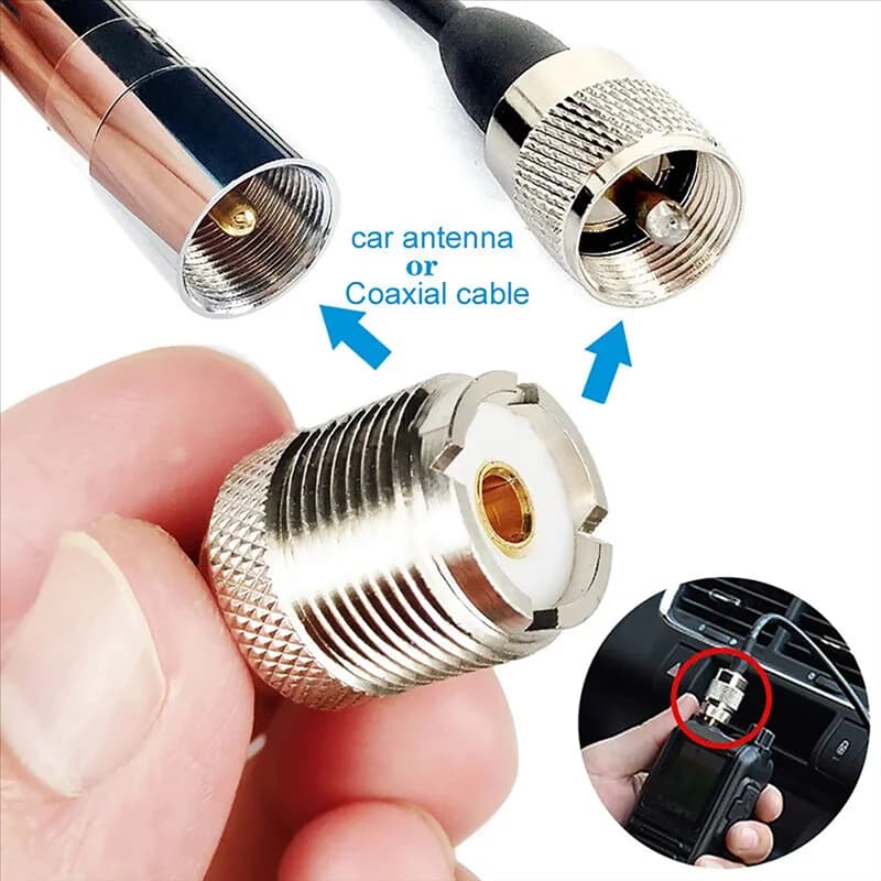 A25F-UHF SO239 Connettore Per Motorola GP328 Walkie Talkie Antenna Per Auto RF Coassiale Adattatore del Connettore SO239 Femmina A Piatto M6