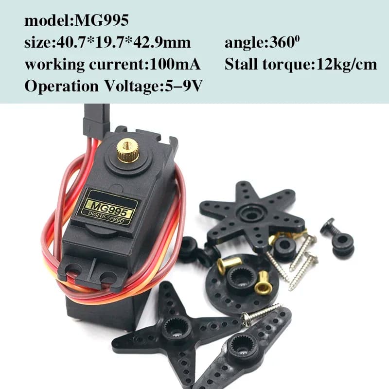 SG90, MG90S, MG945, MG946, MG946R, MG995, MG996R