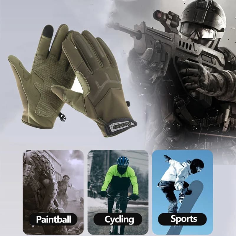 Winter gloves thermal touch screen anti-slip windproof for cycling ski sport riding work bike protective equipment