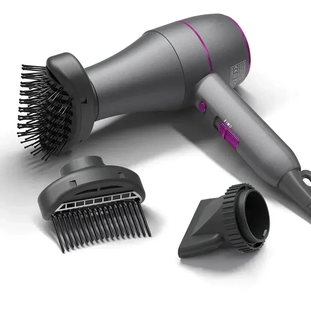Asciugacapelli professionale da 1800 W Potente cura dei capelli Ventilatore a vento forte Temperatura costante Raccolta dell'ugello del pettine ad aria