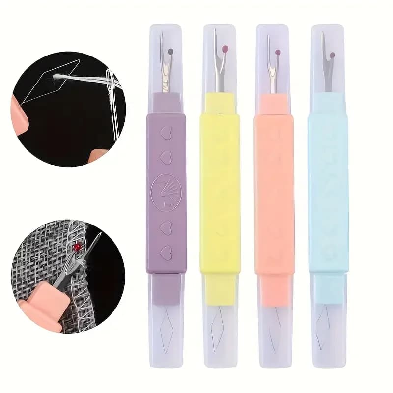 Set 2-in-1 Scucitore e Infilatore - Kit da Cucito Portatile con Taglia Occhielli, Tappo, Facile Rimozione e Infilatura dei Fili per Anziani