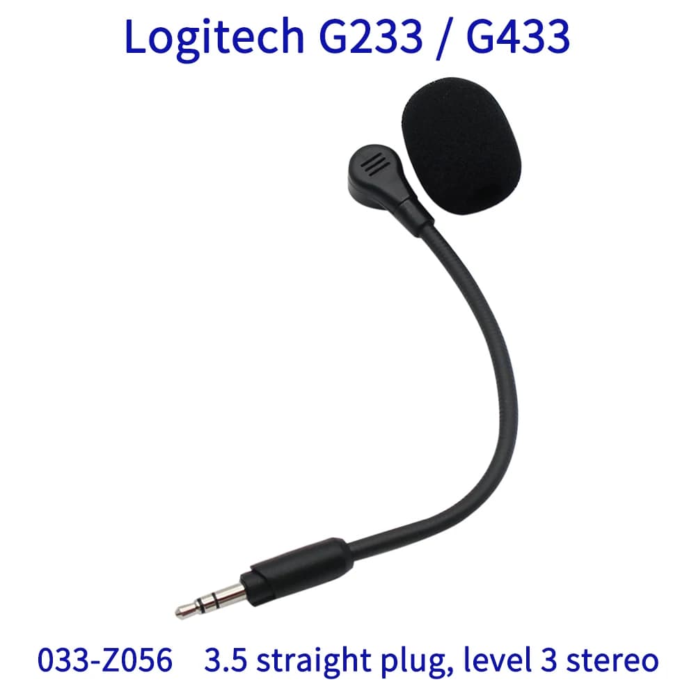 Logitech G433 G233 GPro GPROX 3 pole stereo microphone 3.5 mm