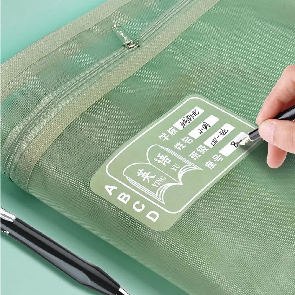 1 pezzo regalo per studenti forniture per ufficio scolastico carta protettiva borsa portaoggetti tasca per file con cerniera borsa per cartelle di file A4 borsa per documenti