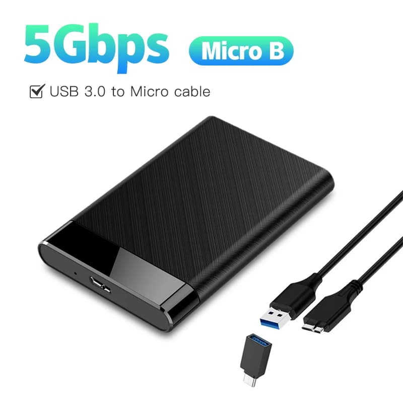 Custodia per HDD USB 3.0 custodia per disco rigido esterno SATA da 2.5 "SSD da 2.5 pollici supporto per trasmissione ad alta velocità finestra Mac Android