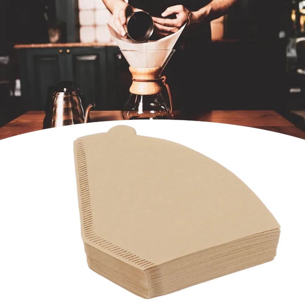 100pcs set 2 to 4 Cup Coffee Filter Paper 100Pcs Pour Over One-Use Coffee Filters #4 Size Drip Coffee Maker