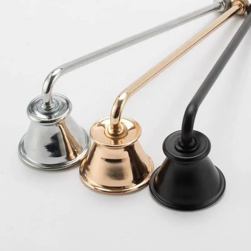 Accessorio per estintore a campana con manico lungo, smorzatore per candele, strumento in acciaio inossidabile, stoppini per estinguere in acciaio
