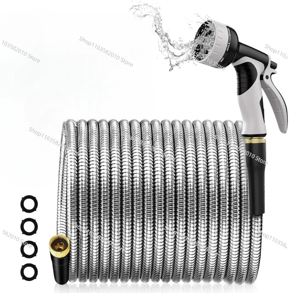 Tubo da Giardino da 30 Metri con Ugello a 10 Funzioni, Anti-perdita, Anti-foratura, Flessibile, Anti-groviglio, Tubo da Giardino