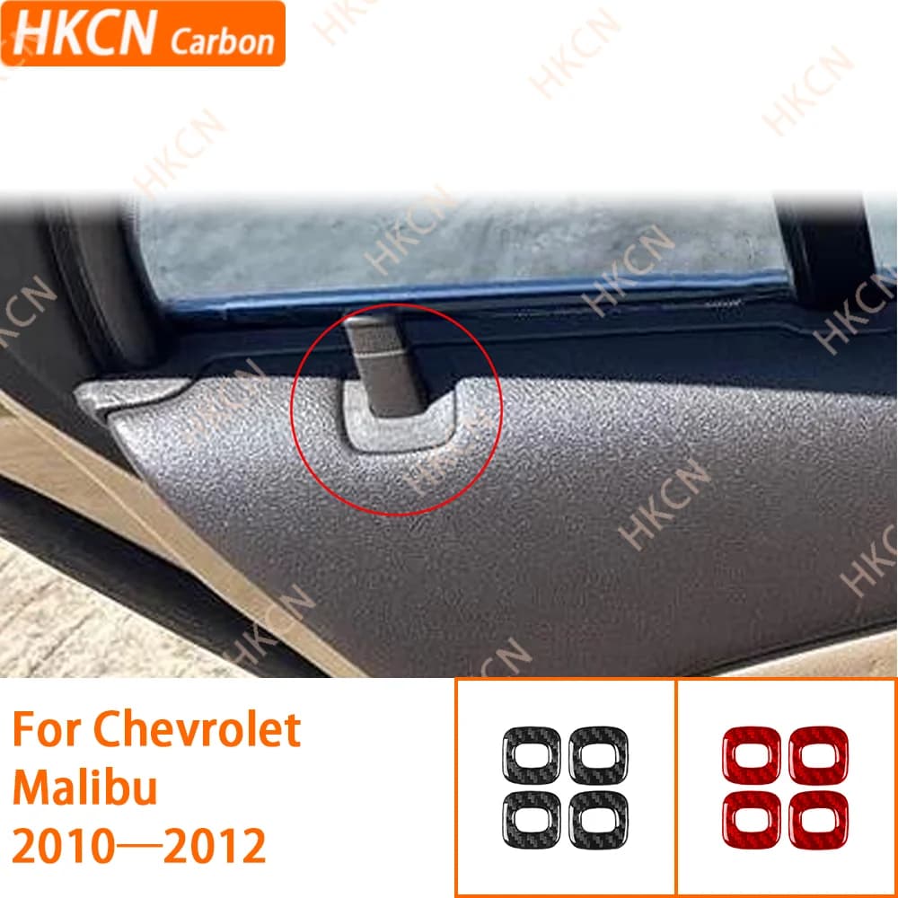 Per Chevy Malibu 2010—2012 Pannello serratura porta interna Adesivo rivestimento Accessori interni in fibra di carbonio per auto