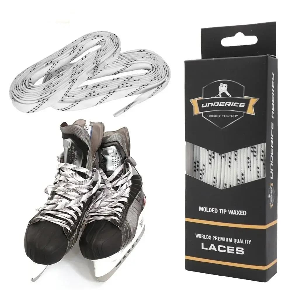 Lacci per pattini da hockey da 84/108 pollici Punta cerata rinforzata Lacci per scarpe da skate a treccia a doppio strato Lacci per hockey durevoli Hockey su ghiaccio