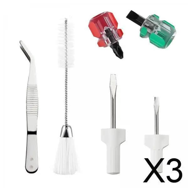 Set di Strumenti per Manutenzione Macchine da Cucire, Kit con Spazzola per Pelucchi, Pinzette e Cacciaviti per Attrezzi e Guide di Cucito Industriale