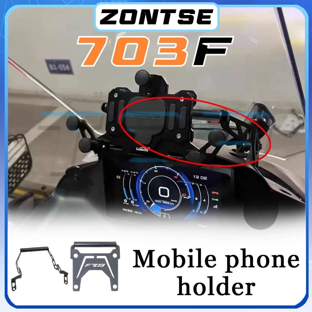 Supporto per infotainment per auto multifunzionale da 22 mm Supporto per navigazione per telefono cellulare ZONTES 703F 703f F703