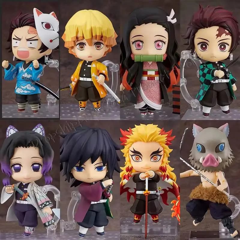 Hot Anime Demon Slayer Serie Tanjirou # 1193 Nezuko # 1334 Zenitsu # 1361 Inosuke 1541 # Regalo della collezione di set di bambole Kyoujurou Figure