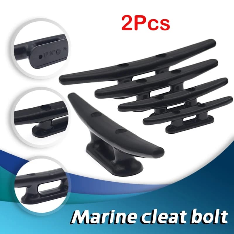 2 Pz 4 "/5"/6 "/8"/10 "Nylon Barca Marine Basso Piatto Ormeggio Tacchetta Yacht Dock Deck Linea Corda Tie Base Paletto Kayak Canoa Hardware