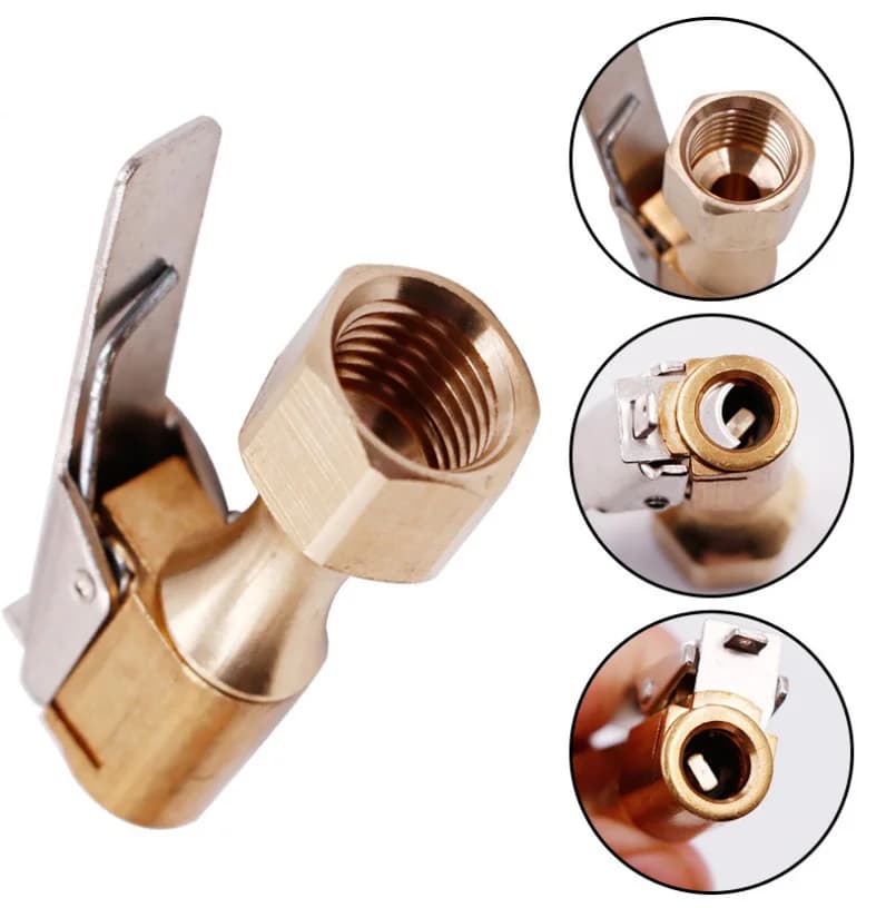 Adattatore ugello filettato pompa aria auto 8MM ruota pneumatico pneumatico mandrino aria pompa di gonfiaggio valvola clip morsetto connettore adattatore accessori