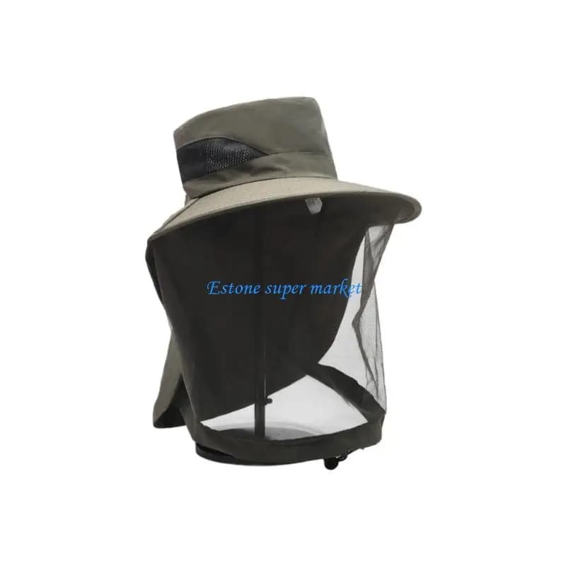 090B Cappello da pesca a prova zanzare con velo a rete integrale UPF50+ Cappello protezione solare