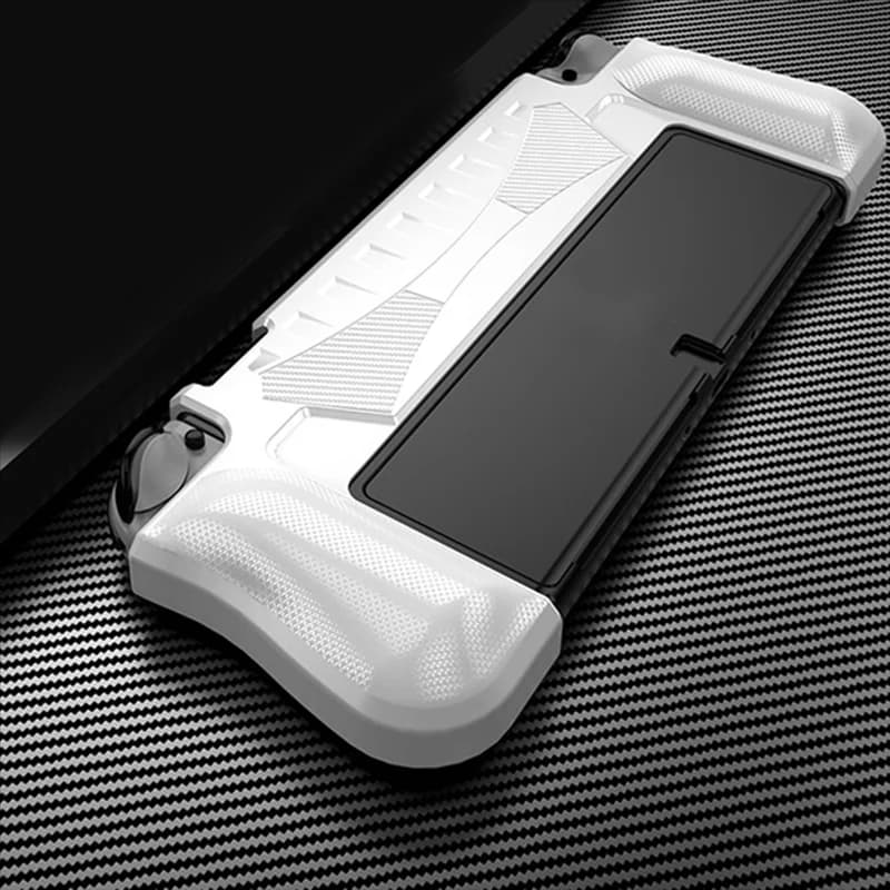 Custodia agganciabile con impugnatura ergonomica AA84 per Nintendo Switch OLED Custodia protettiva in morbido silicone Accessorio di gioco