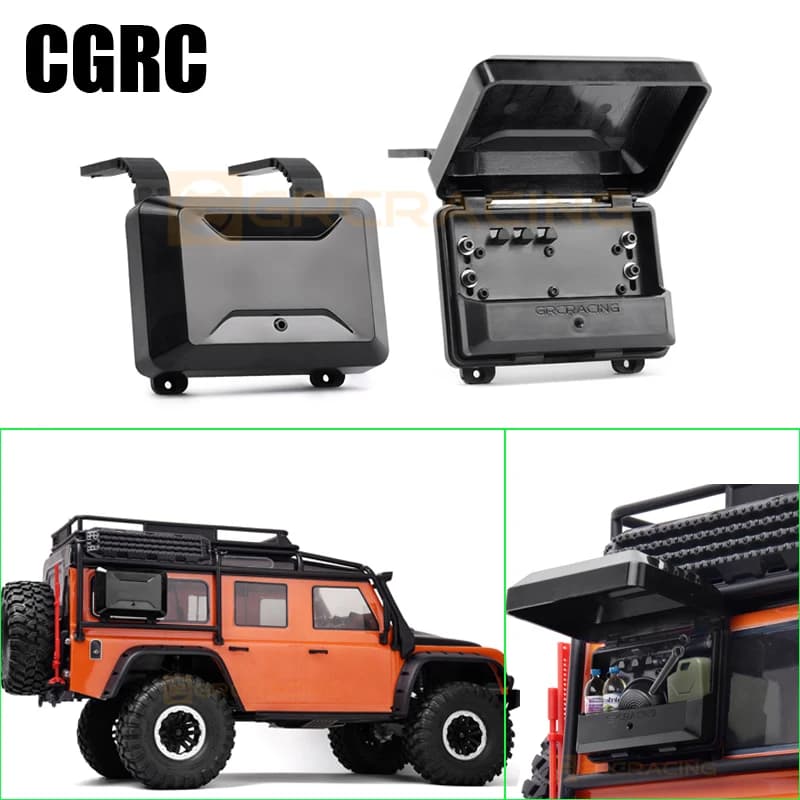 1PCS Finestra Laterale di Plastica Cassetta Degli Attrezzi Bagagli Per 1/10 RC Crawler Auto Traxxas TRX4 Defender Ford Bronco SCX10 90046 FAI DA TE refit Parti