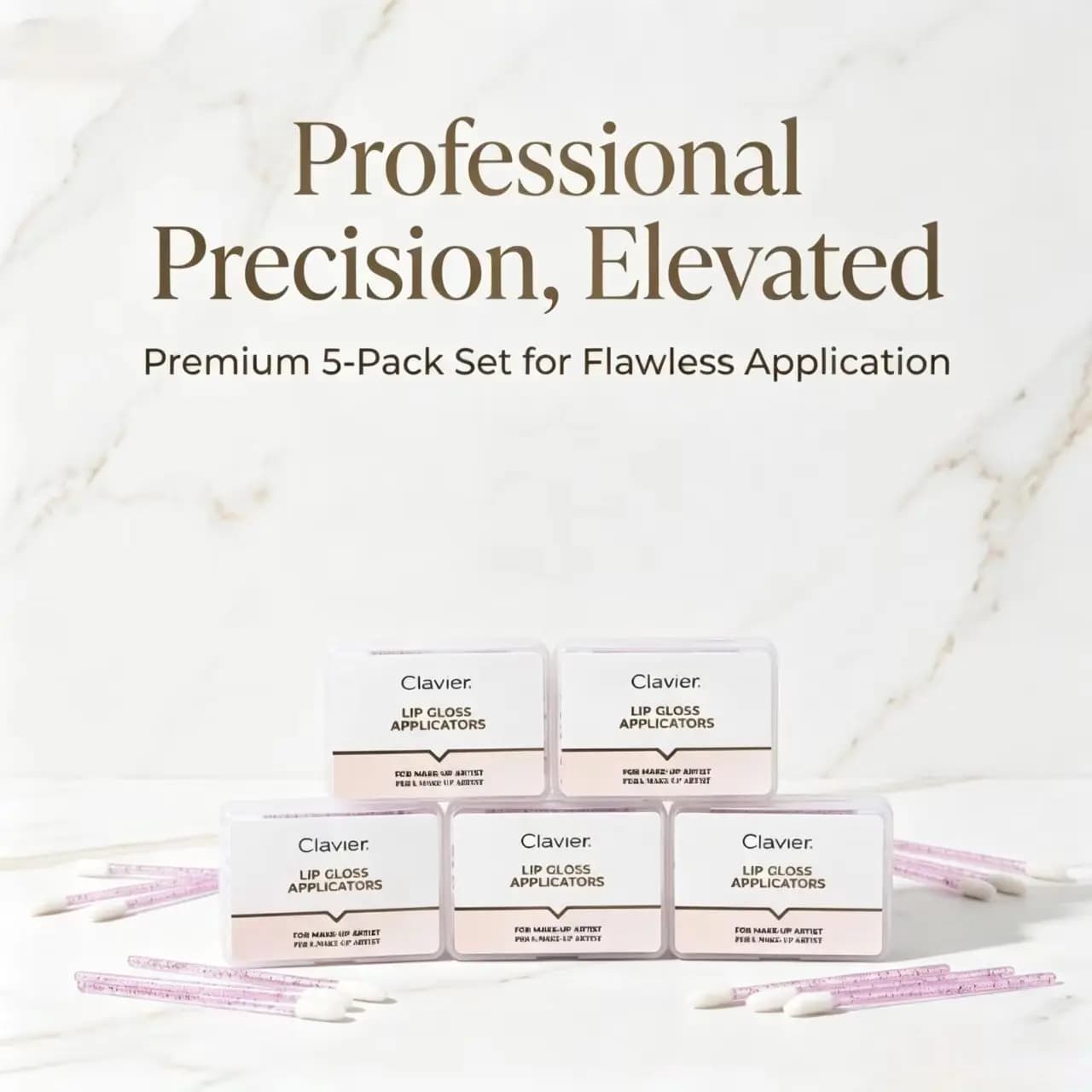 Disposable Brushes for Lip and Eyelash, 50 Pieces, Cosmetic Tools for Makeup, Mascara Applications and Extension Eyelashes