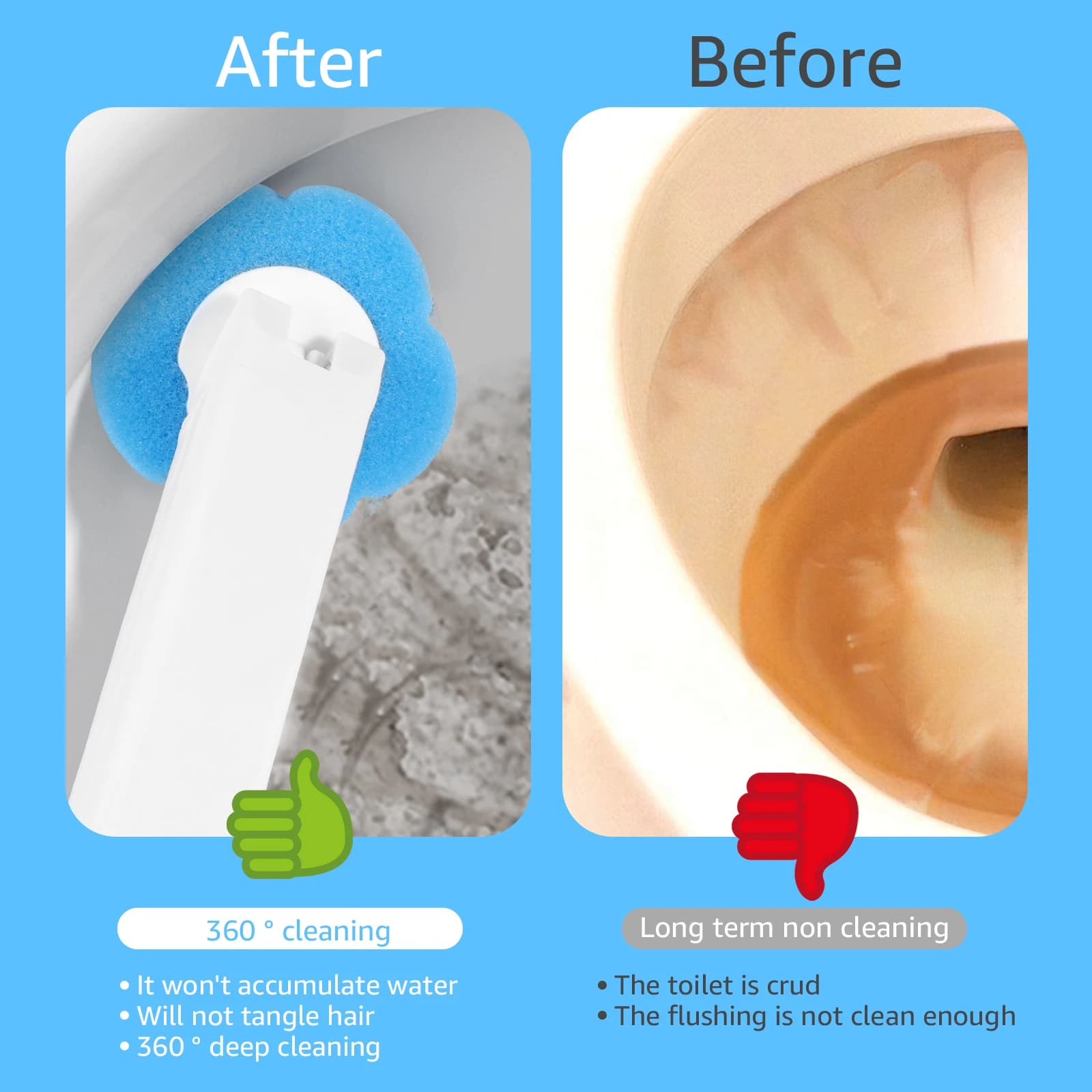 Set di 18/36 Spazzole per WC Usa e Getta Montabili a Parete con Testine di Ricambio, Kit di Pulizia per Bagno e Accessori WC