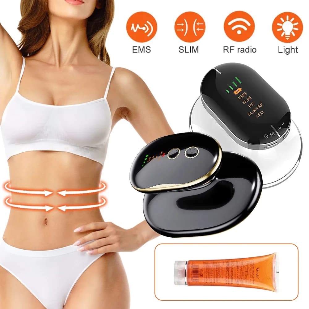 Massaggiatore Dimagrante EMS RF a Radiofrequenza, Brucia Grassi, Dispositivo Modellante con Terapia a Luce LED, Massaggiatore Anticellulite per Perdita di Peso
