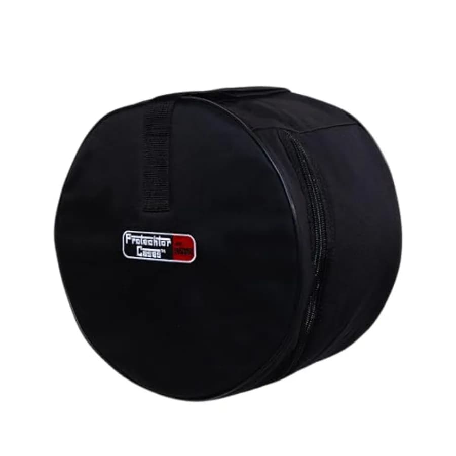 Borsa imbottita per tamburi serie Protechtor per tom 10 x 8, in poliestere nero resistente con cinghie e imbottitura rinforzate