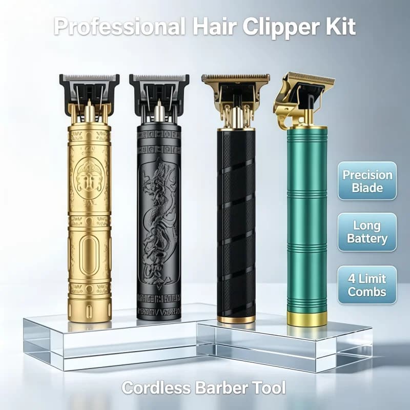 Hot-selling Retro T9 electric hair clipper hair trimmer Rechargeable men's hair clipper Professional men's hair grooming tool