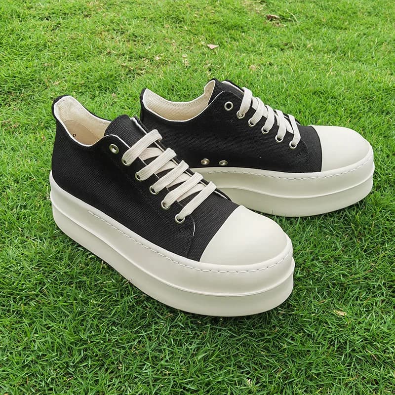 NEW Shoes for Women 2026 New Fashion Women Autumn Shoes Casual Sport Sneakers Breathable Solid Color Black Platform Canvas Shoes