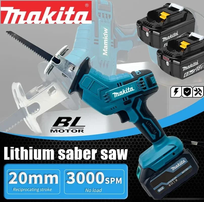 Sega a sciabola elettrica a batteria Makita ML-505, sega a catena portatile per taglio legno, metallo e tubi