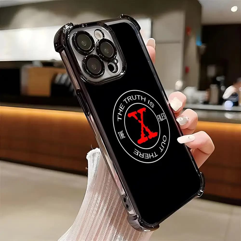 The X Files I Want To Believe Phone Case Plating For IPhone 17 Pro Max 16 E 15 14 Plus 13 12 11 Air Anti-Fall Airabag Soft Cover