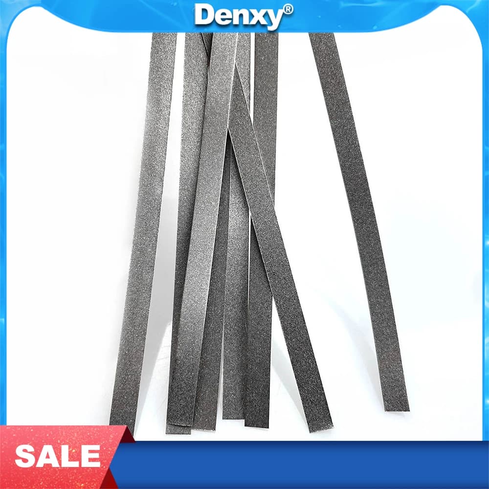 DENXY Dental polishing strips Interproximal Abrasive Metal IPR Striped Teeth whitening Materials for dentistry 10 pieces