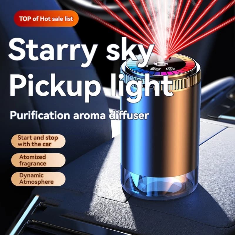 Smart Car Deodorant Rechargeable 5 Levels Intelligent Diffuser Adjustable Pickup Light Sky Starry Summit