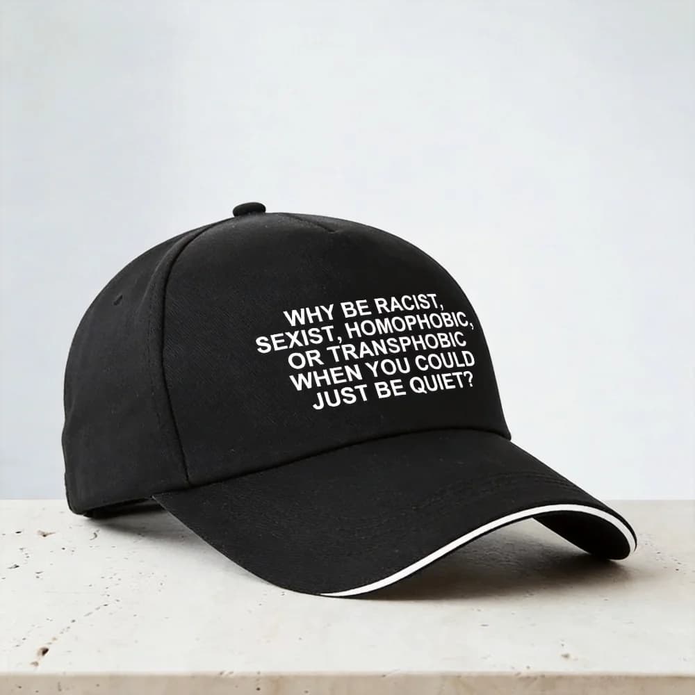 Why Be Racist Frank baseball cap Summer Breathable Men Women Casual hip hop hat outdoor adjustable snapback hats