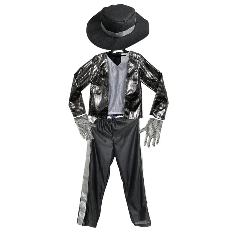 MJ Michael Jackson Coat Jacket Glove Kids Party Cosplay Costume Clothing Children Cos Sets Birthday Gift Twjvf