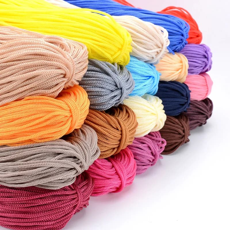 200g Filo di Seta Ghiaccio per Uncinetto, Cordino Cavo per Lavorazione a Mano, Braccialetti Intrecciati, Fai da Te, Artigianato/Scarpe/Borse/Cappelli