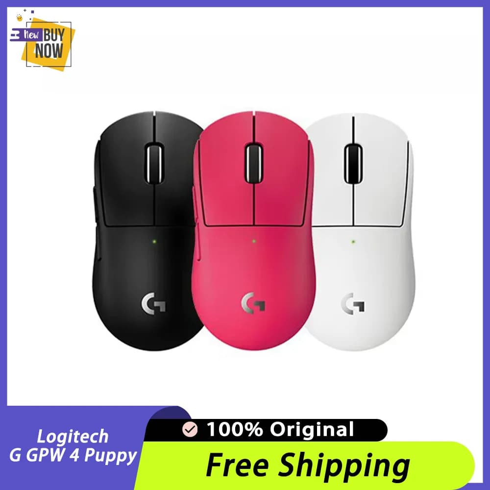 Logitech G GPW 4 Puppy Fourth Gen Wireless Gaming Mouse, GPW 4, For Small Hands, Dual Mode, Mechanical, Ultra-Lightweight 51g