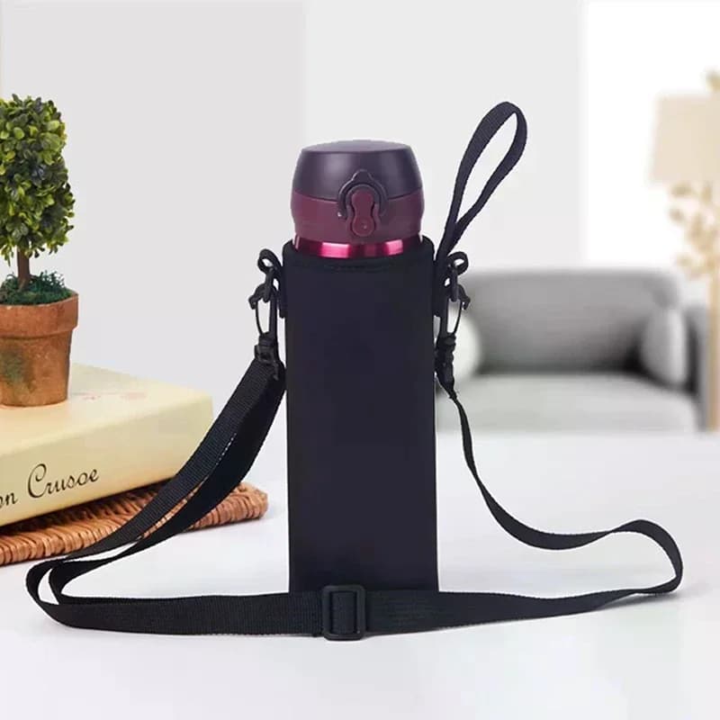 Borsa per bottiglia d'acqua portatile 2 in 1 Copertura per tazza da esterno Comoda custodia per bottiglia d'acqua per tazza thermos da viaggio all'aperto