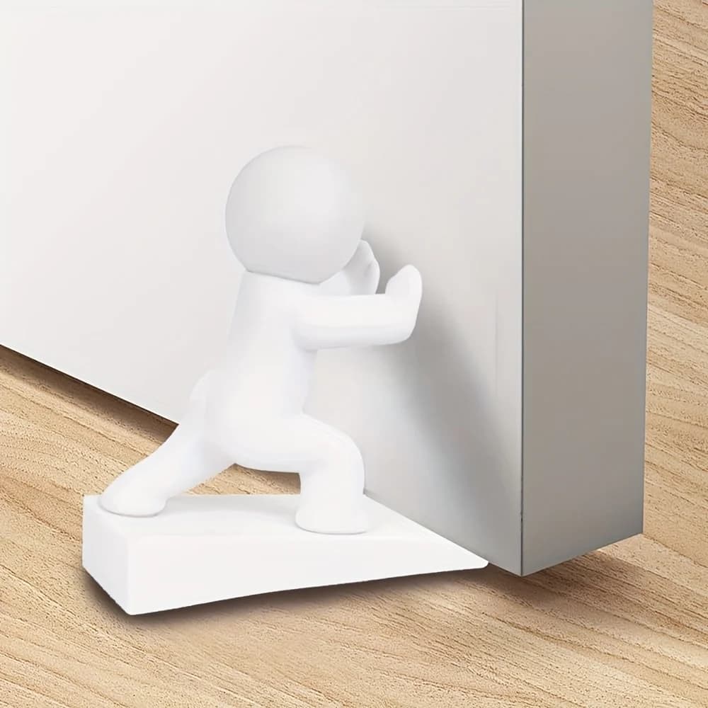 Elegante e simpatico fermaporta a forma di persona, facile da posizionare sotto la porta, antivento, con un buon design per casa e ufficio.