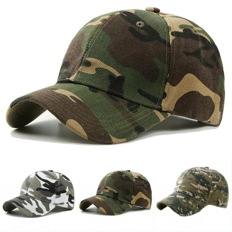Cappello da Sole Estivo Mimetico Verde Militare Anti-UV per Corsa, Golf, Baseball, Escursionismo, Ciclismo, Caccia nella Giungla