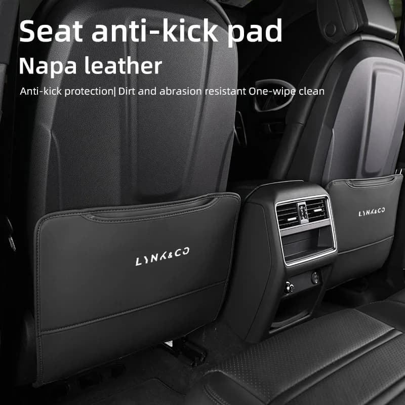 Car Seat Back Protector Kick Dirty Mats Pad With Storage Bags For Children Kids Accessories For LYNK&CO 01 02 03+ 05 06 09 PHEV