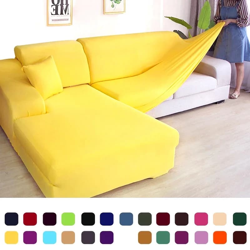 solid corner sofa covers couch slipcovers elastica material sofa skin protector for pets chaselong cover L shape sofa armchair