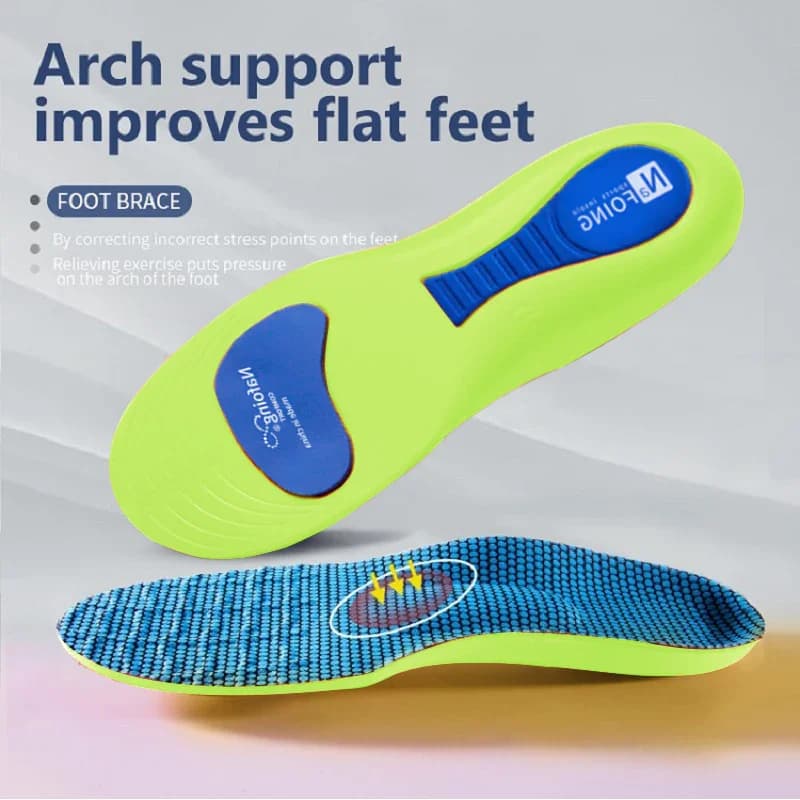 Orthopedic Sports Elasticity Insoles For Shoes Sole Unisex Technology Shock Absorption Breathable Running Insoles New