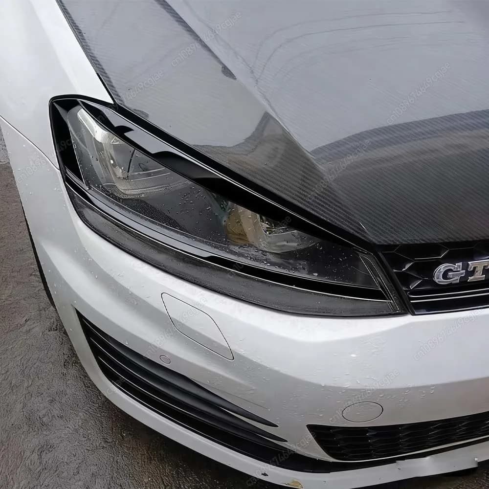 For VW Golf 7 7.5 MK7 MK7.5 GTI R GTE GTD 2013-2020 ABS Auto Headlight Trim Lamp Eyebrow Headlight Cover Bodykit Trim Decoration