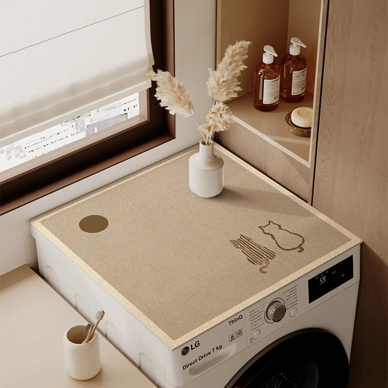 Waterproof Solar Protection Mat with Dust Coating for Roller Washing Machine, Diatomea Mud, Non-slip Mat