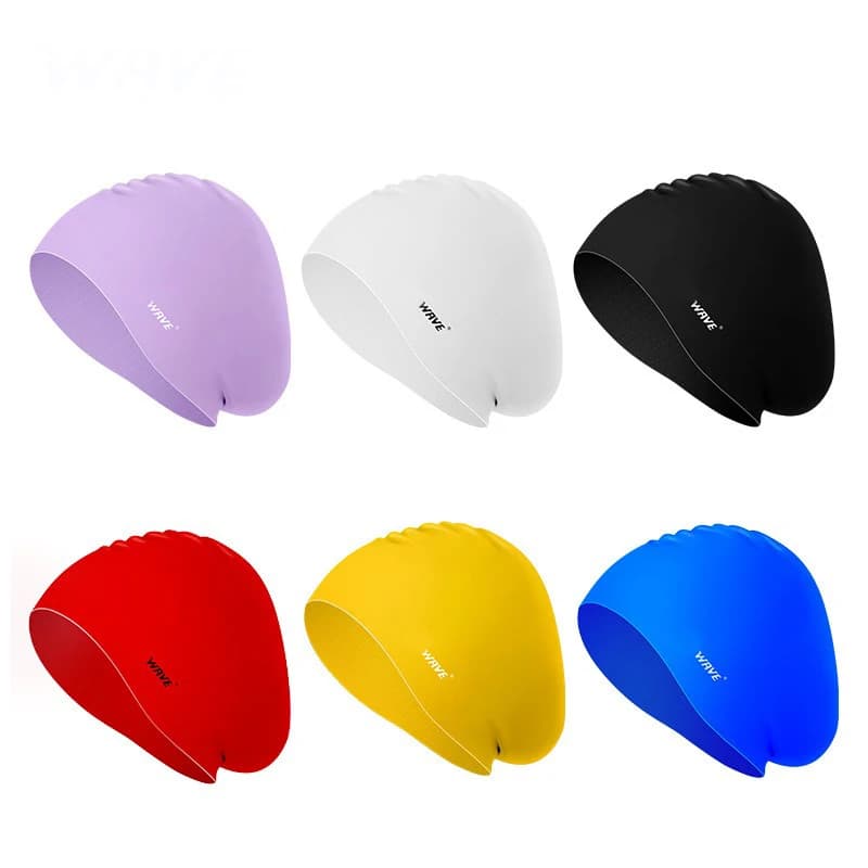 Silicone Sports Hat for Swimming and Diving, 4 Colors, Fashion, With Towel Function
