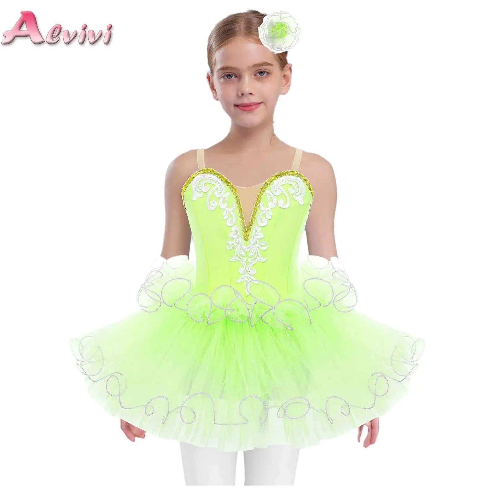 Ballet Dress for Girls Gymnastics Gonna Lace Body Embroidery Party Dresses for Kids for Dance