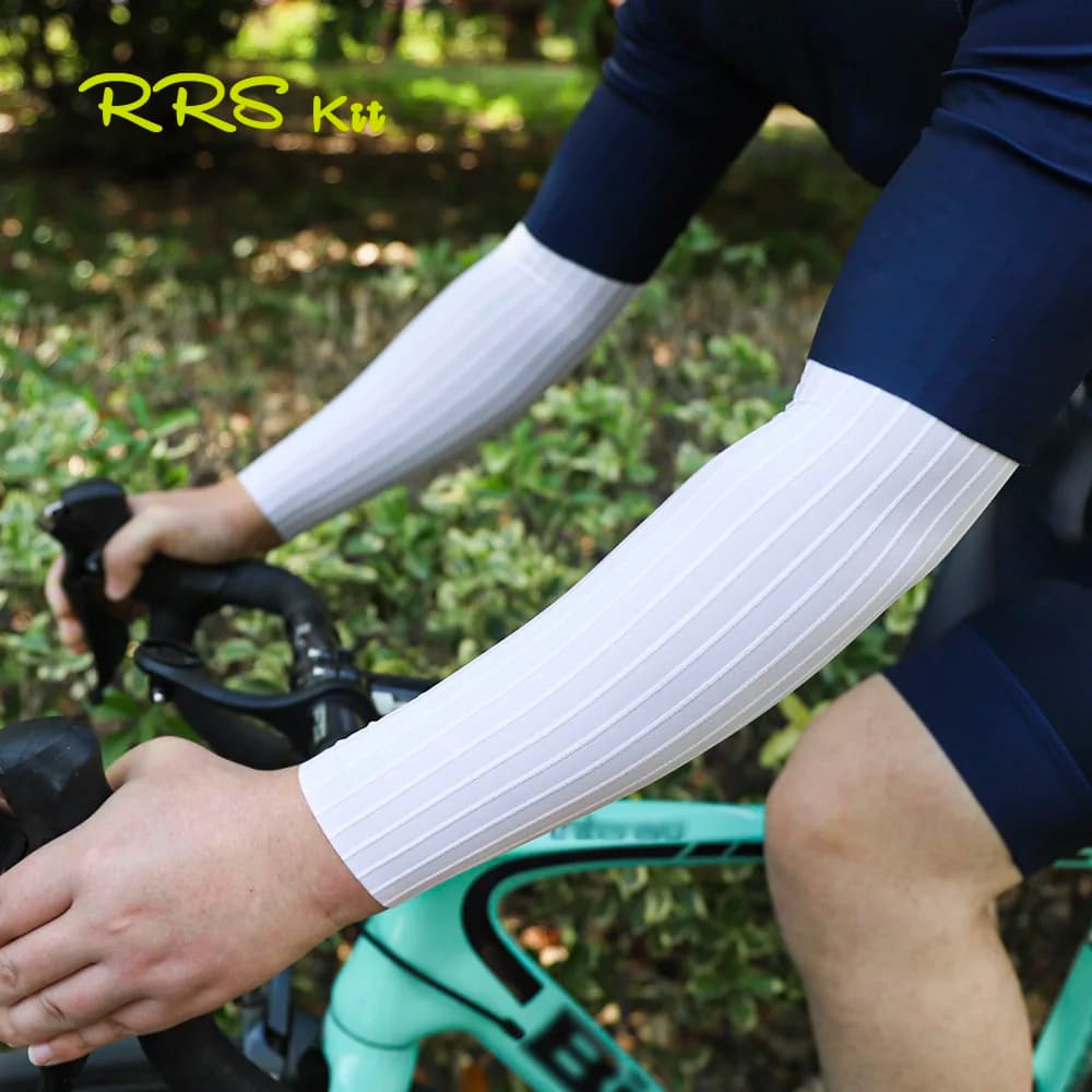 RRSKIT Summer Competitive Riding manicotti pneumatici a prova di sole Bike Wind-breaking riduce la resistenza al vento maniche lunghe traspiranti