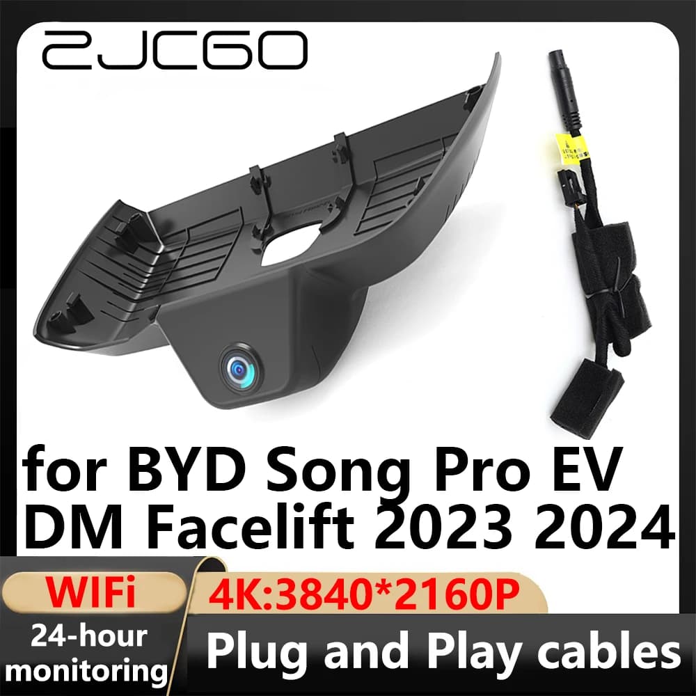 ZJCGO 4K Wifi 3840*2160 DVR per auto Dash Cam Videocamera Videoregistratore per BYD Song Pro EV DM Facelift 2023 2024